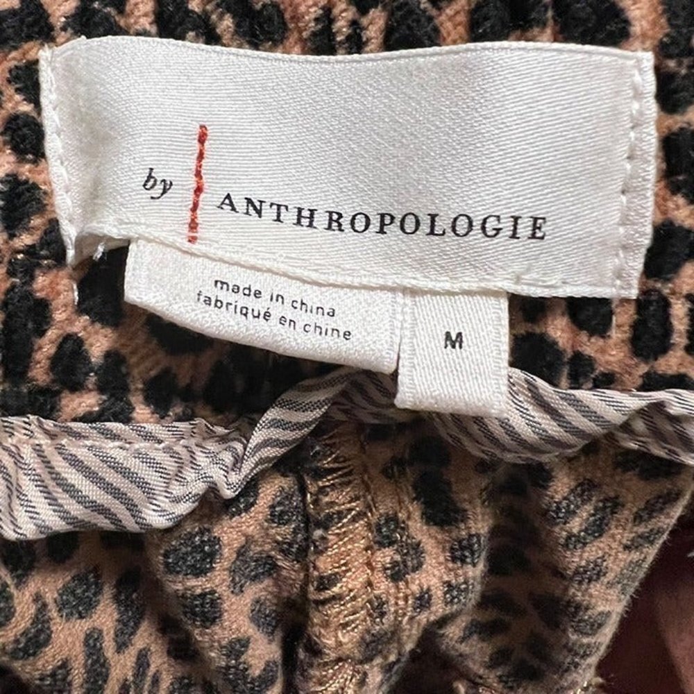 Anthropologie Kalea Leopard Print Corduroy Joggers Size Medium - Picture 7 of 11